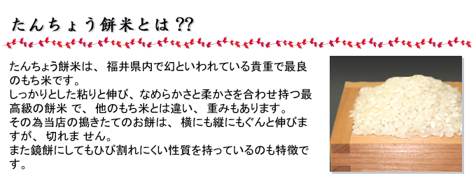 たんちょう餅とは??