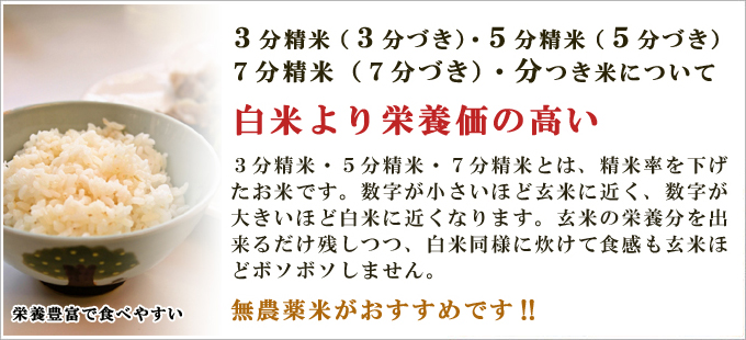 3分つき（玄米20kg分）ゆ様専用ページ　3分つき20kg-