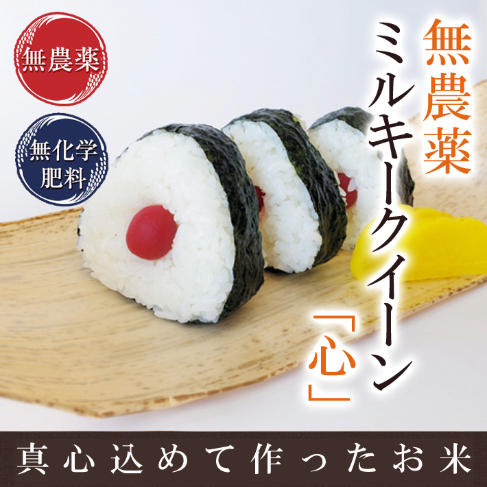 無農薬米ミルキークイーン心