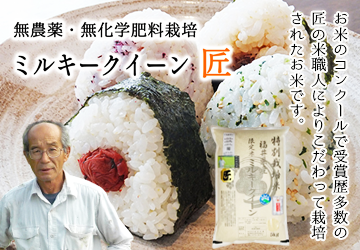 無農薬ミルキークイーン匠